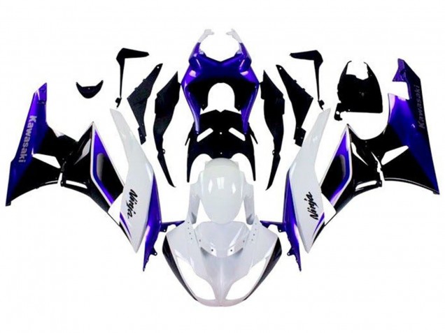 2009-2012 Kawasaki ZX6R Motorcycle Fairings - Blue White Black Canada