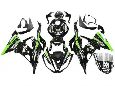 Purchase 2013-2018 Kawasaki ZX6R Motorcycle Fairings - Glossy Black Green White Monster Snow Canada