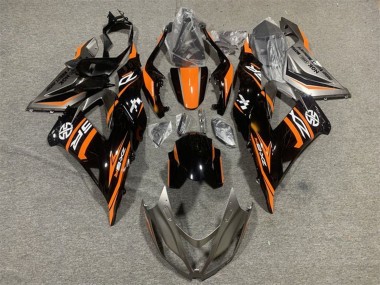 Purchase 2013-2018 Kawasaki ZX6R Motorcycle Fairing - Orange Glossy Black Canada