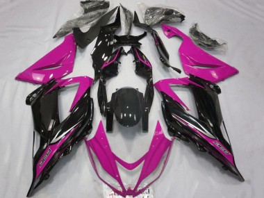 Purchase 2013-2018 Kawasaki ZX6R Motorcycle Fairings - Pink Glossy Black Canada