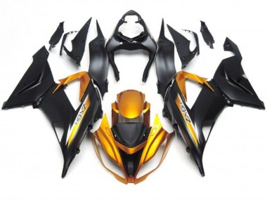 Purchase 2013-2018 Kawasaki ZX6R Motorcycle Fairings - Matte Black Gold Canada