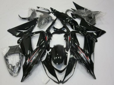 Purchase 2013-2018 Kawasaki ZX6R Motorcycle Fairings - Glossy Black Silver Red Canada