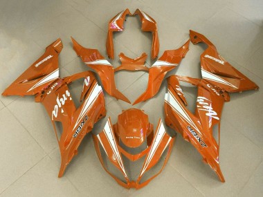 Purchase 2013-2018 Kawasaki ZX6R Motorcycle Fairings - Orange White Canada