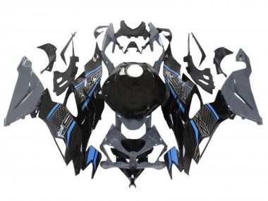 Purchase 2019-2022 Kawasaki ZX6R Motorcycle Fairings - Grey Blue Black Honeycomb Canada