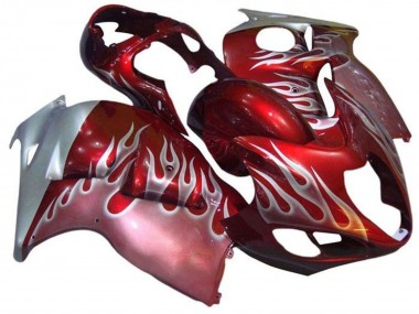 Purchase 1996-2007 Suzuki GSXR1000 Motorcycle Fairings - Red Silver Flame Canada