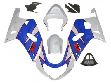 Purchase 2000-2002 Suzuki GSXR1000 Motorcycle Fairings - White Blue Red Pinstripe Canada