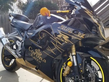 Purchase 2003-2004 Suzuki GSXR 1000 Motorcycle Fairings - Black Gold Corona Canada