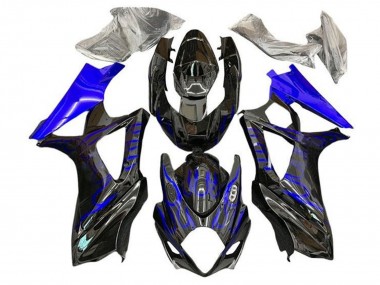 Purchase 2005-2006 Suzuki GSXR 1000 Motorcycle Fairings - Black Blue Flame Canada
