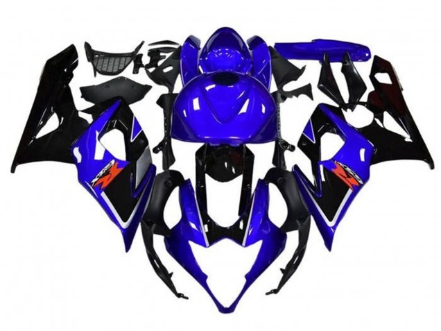 2005-2006 Suzuki GSXR 1000 Motorcycle Fairings - Blue Black White Stripe Canada