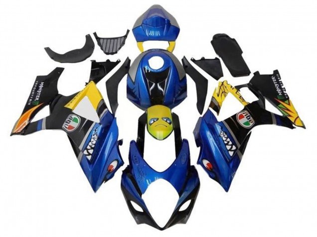 2005-2006 Suzuki GSXR 1000 Motorcycle Fairings - Blue Yellow Black Shark Canada