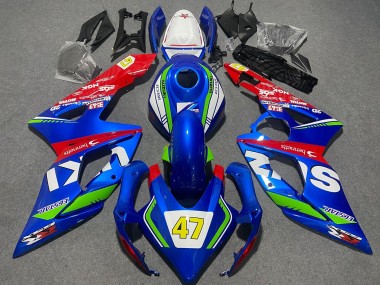 Purchase 2005-2006 Suzuki GSXR 1000 Motorcycle Fairings - Blue Green White Red 47 Racing Canada