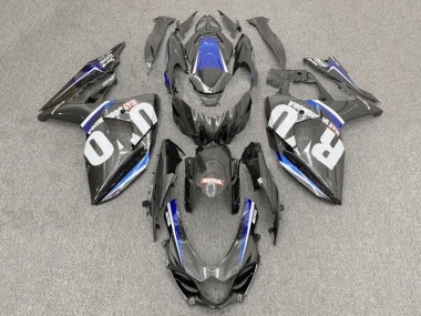 Purchase 2017-2024 Suzuki GSXR1000 Motorcycle Fairings - Faux Carbon Fiber White Blue Canada