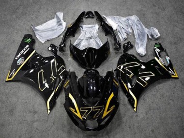 Purchase 2017-2024 Suzuki GSXR1000 Motorcycle Fairings - Black Gold 77 Canada