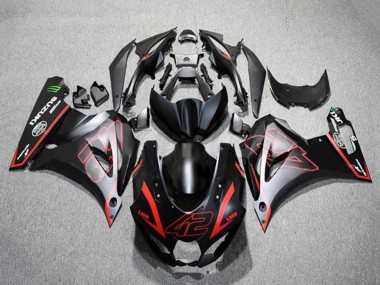 Purchase 2017-2024 Suzuki GSXR1000 Motorcycle Fairings - Matte Black Red 42 Canada