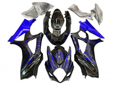 Purchase 2007-2008 Suzuki GSXR 1000 Motorcycle Fairings - Black Blue Flame Canada
