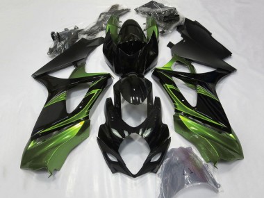 Purchase 2007-2008 Suzuki GSXR 1000 Motorcycle Fairings - Green Glossy Black Canada