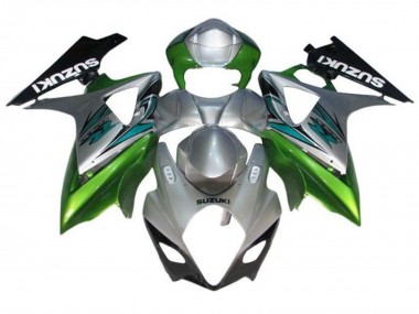 Purchase 2007-2008 Suzuki GSXR 1000 Motorcycle Fairings - Silver Green Black Canada