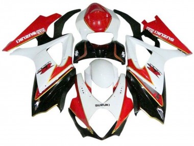 Purchase 2007-2008 Suzuki GSXR 1000 Motorcycle Fairings - White Red Gold Black Canada
