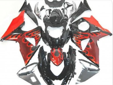 Purchase 2009-2016 Suzuki GSXR 1000 Motorcycle Fairings - Glossy Black Red Flame Canada