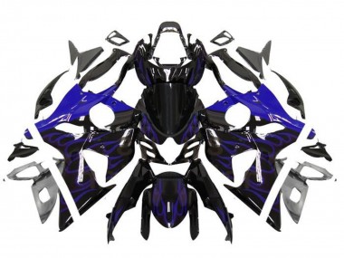 Purchase 2009-2016 Suzuki GSXR 1000 Motorcycle Fairings - Glossy Black Blue Flame Canada
