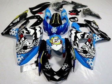 Purchase 2009-2016 Suzuki GSXR 1000 Motorcycle Fairings - Blue Black White Snow Canada