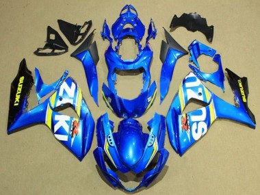 Purchase 2009-2016 Suzuki GSXR 1000 Motorcycle Fairings - Blue White Yellow Stripe Black Canada