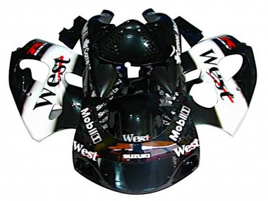 Purchase 1996-2000 Suzuki GSXR 600 / GSXR 750 Motorcycle Fairings - Black White West Canada