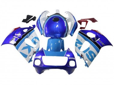 Purchase 1996-2000 Suzuki GSXR 600 / GSXR 750 Motorcycle Fairings - White Blue Stripe Canada