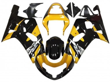Purchase 2001-2003 Suzuki GSXR 600 / GSXR 750 Motorcycle Fairings - Yellow Silver Glossy Black Canada