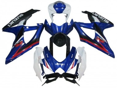 Purchase 2008-2010 Suzuki GSXR 600 / GSXR 750 Motorcycle Fairings - White Blue Red Black Canada