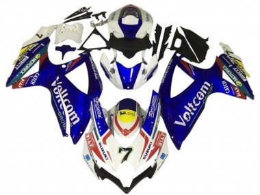 Purchase 2008-2010 Suzuki GSXR 600 / GSXR 750 Motorcycle Fairings - White Blue Yellow Red Voltcom 7 Canada