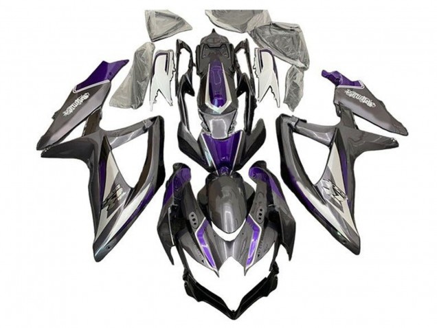 2008-2010 Suzuki GSXR 600 / GSXR 750 Motorcycle Fairings - Silver Grey Purple Canada