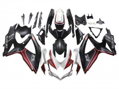 Purchase 2008-2010 Suzuki GSXR 600 / GSXR 750 Motorcycle Fairings - White Red Matte Black Canada