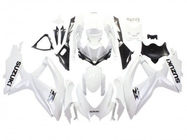 Purchase 2008-2010 Suzuki GSXR 600 / GSXR 750 Motorcycle Fairings - White Black Canada