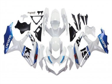 Purchase 2008-2010 Suzuki GSXR 600 / GSXR 750 Motorcycle Fairings - White Blue Stripe Canada