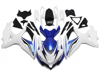 Purchase 2008-2010 Suzuki GSXR 600 / GSXR 750 Motorcycle Fairing - White Blue Black Canada