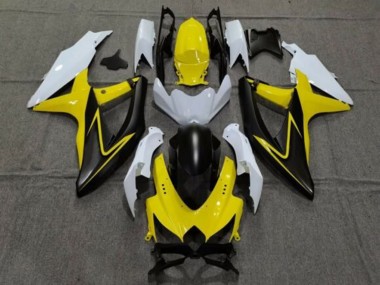 Purchase 2008-2010 Suzuki GSXR 600 / GSXR 750 Motorcycle Fairings - White Yellow Grey Black Canada
