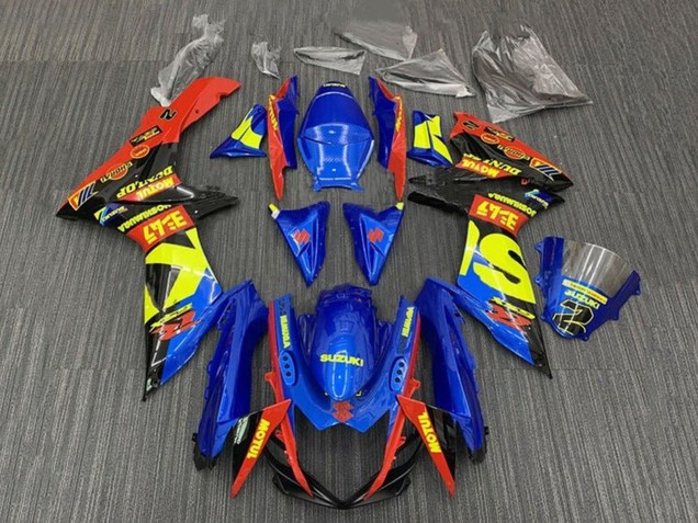 2011-2024 Suzuki GSXR 600 / GSXR 750 Motorcycle Fairings - Blue Red Yellow Black Canada