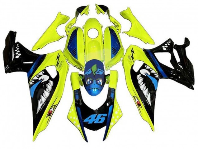 2021-2024 Yamaha YZF R7 Motorcycle Fairings - Yellow Black Shark Canada