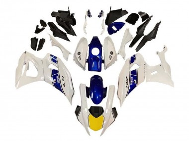 Purchase 2021-2024 Yamaha YZF R7 Motorcycle Fairings - White Yellow Blue Stripe Canada