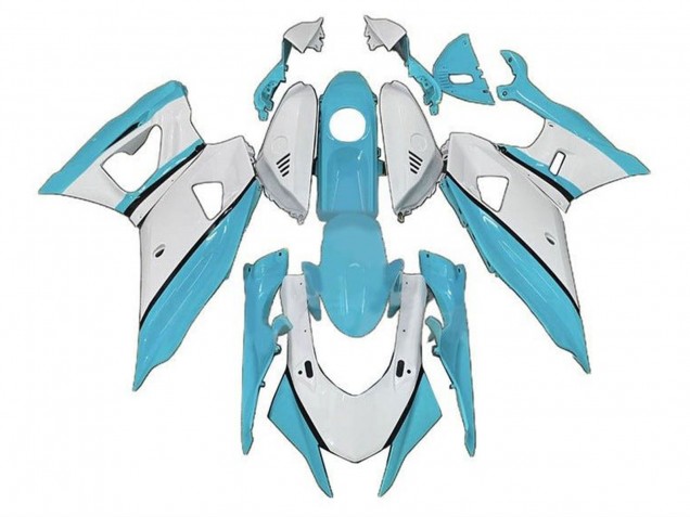2021-2024 Yamaha YZF R7 Motorcycle Fairings - Blue Turquoise White Canada