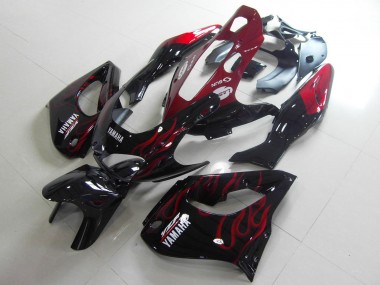 Purchase 1997-2007 Yamaha YZF 1000R Thunderace Motorcycle Fairings - Black White Red Flame Canada