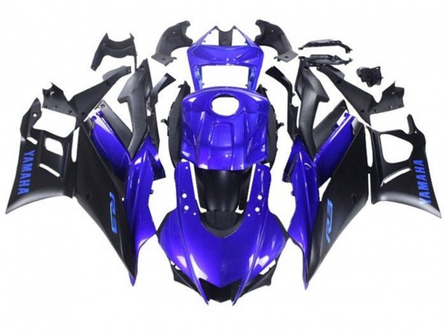 2019-2021 Yamaha YZF R3/R25 Motorcycle Fairings - Blue Matte Black Canada
