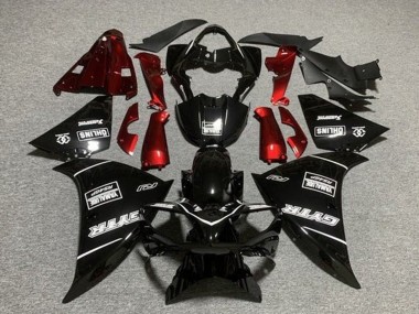 Purchase 2009-2011 Yamaha YZF 1000 R1 Motorcycle Fairings - Glossy Black GYTR Red Canada