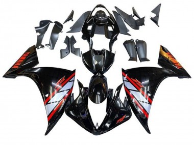 Purchase 2009-2011 Yamaha YZF 1000 R1 Motorcycle Fairings - Glossy Black Silver Red Stripe Canada