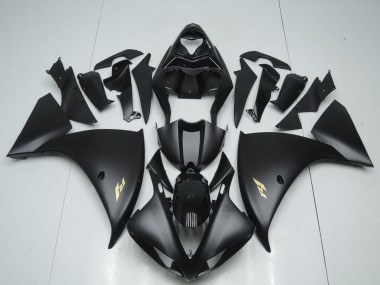 Purchase 2009-2011 Yamaha YZF 1000 R1 Motorcycle Fairings - Matte Black Gold Decal Canada