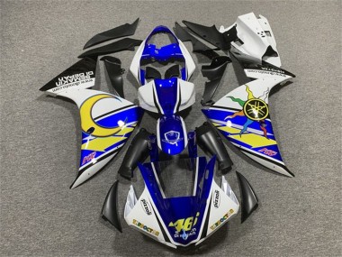 Purchase 2009-2011 Yamaha YZF 1000 R1 Motorcycle Fairings - White Blue Yellow Black Sun Moon Canada