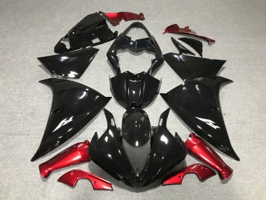 Purchase 2012-2014 Yamaha YZF 1000 R1 Motorcycle Fairings - Glossy Black Red Canada