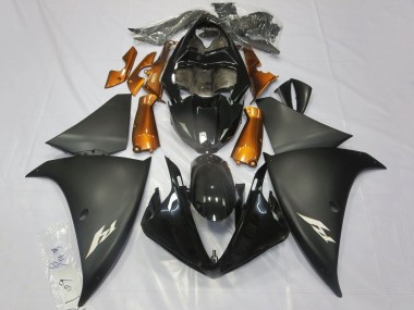 Purchase 2012-2014 Yamaha YZF 1000 R1 Motorcycle Fairings - Glossy Black Matte Black Orange Canada