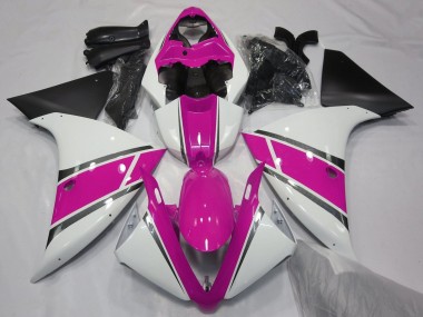 Purchase 2012-2014 Yamaha YZF 1000 R1 Motorcycle Fairings - White Pink Matte Black Canada
